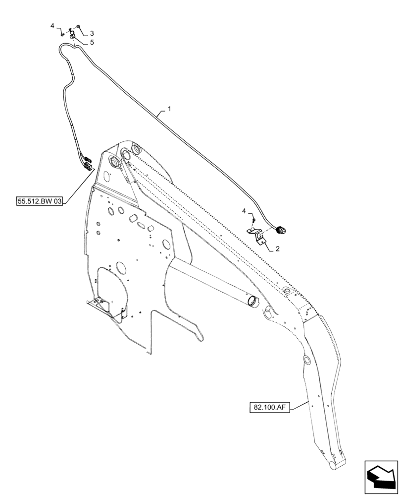 Схема запчастей Case TR270 - (55.512.BW[02]) - MULTIFUNCTION ELECTRICAL (55) - ELECTRICAL SYSTEMS