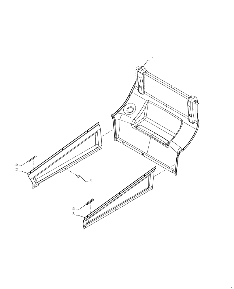 Схема запчастей Case SV280 - (90.160.CK[01]) - TRIM, OPEN CAB (90) - PLATFORM, CAB, BODYWORK AND DECALS