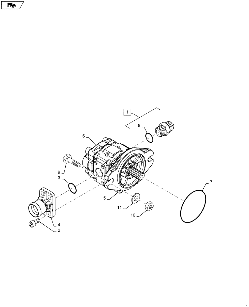 Схема запчастей Case SR220 - (35.220.AA[01]) - STANDARD GEAR PUMP (35) - HYDRAULIC SYSTEMS