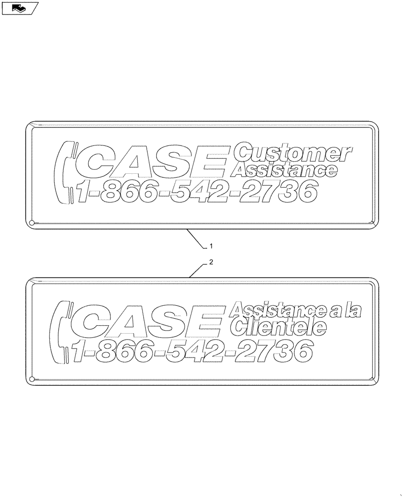 Схема запчастей Case SR130 - (90.108.AC) - CANADA SPECIFIC DECAL (90) - PLATFORM, CAB, BODYWORK AND DECALS