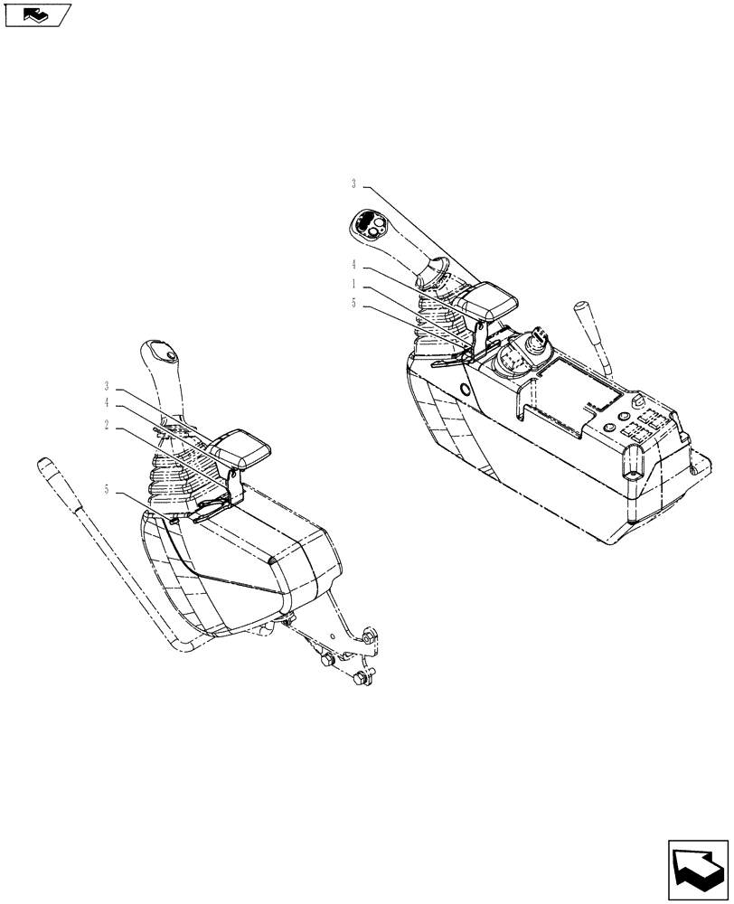 Схема запчастей Case CX50B - (01-040) - SUPPORT ASSY (ADJUSTABLE) (90) - PLATFORM, CAB, BODYWORK AND DECALS