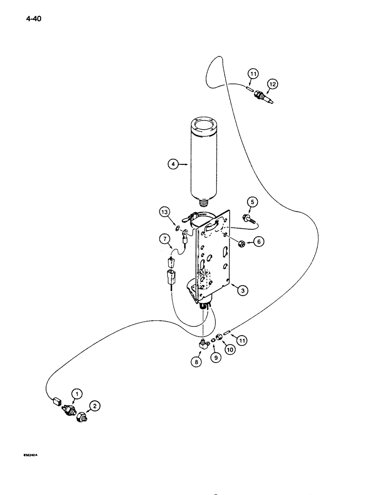 Схема запчастей Case 855D - (4-40) - COLD START SYSTEM (04) - ELECTRICAL SYSTEMS