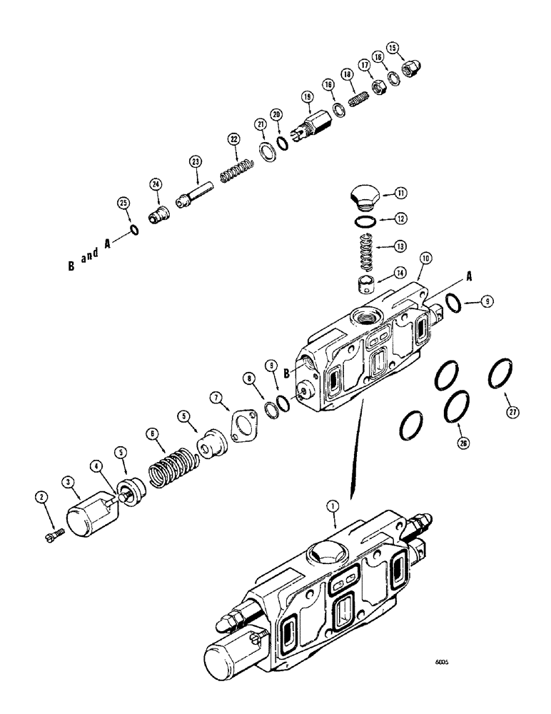 Схема запчастей Case 750 - (270) - D42436 DOZER TILT OR ANGLING SECTION (07) - HYDRAULIC SYSTEM