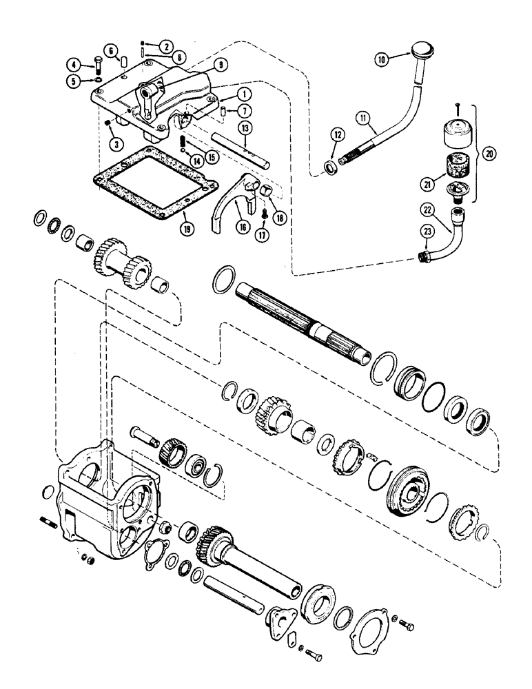 Схема запчастей Case 430CK - (068) - SHUTTLE TRANSMISSION COVER 