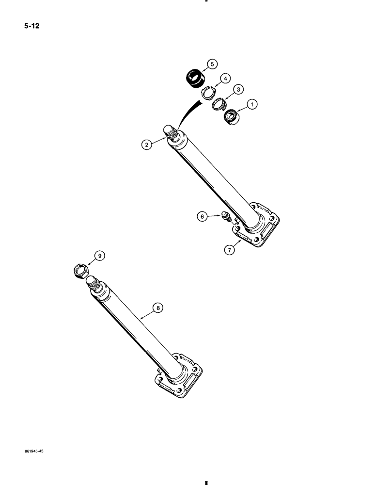 Схема запчастей Case 580K - (5-012) - STEERING COLUMNS, MODELS WITHOUT HORN (05) - STEERING