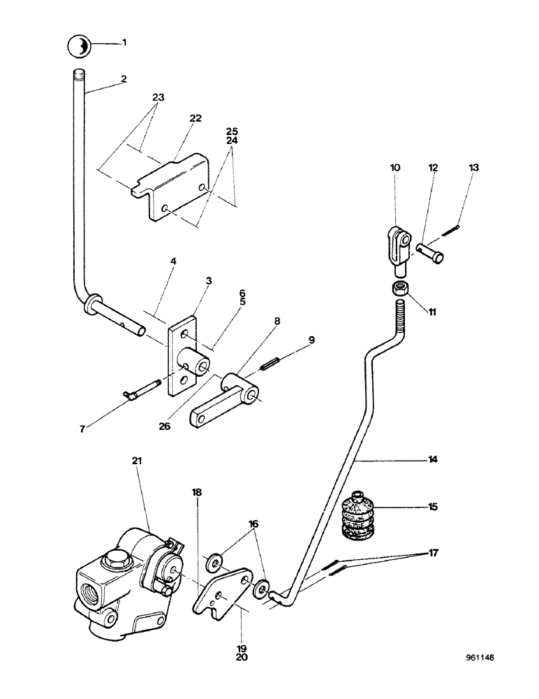 Схема запчастей Case 580G - (366) - SIDESHIFT BACKHOE - BOOM LOCK CONTROL UP TO NO. 3.948.949 (09) - CHASSIS/ATTACHMENTS