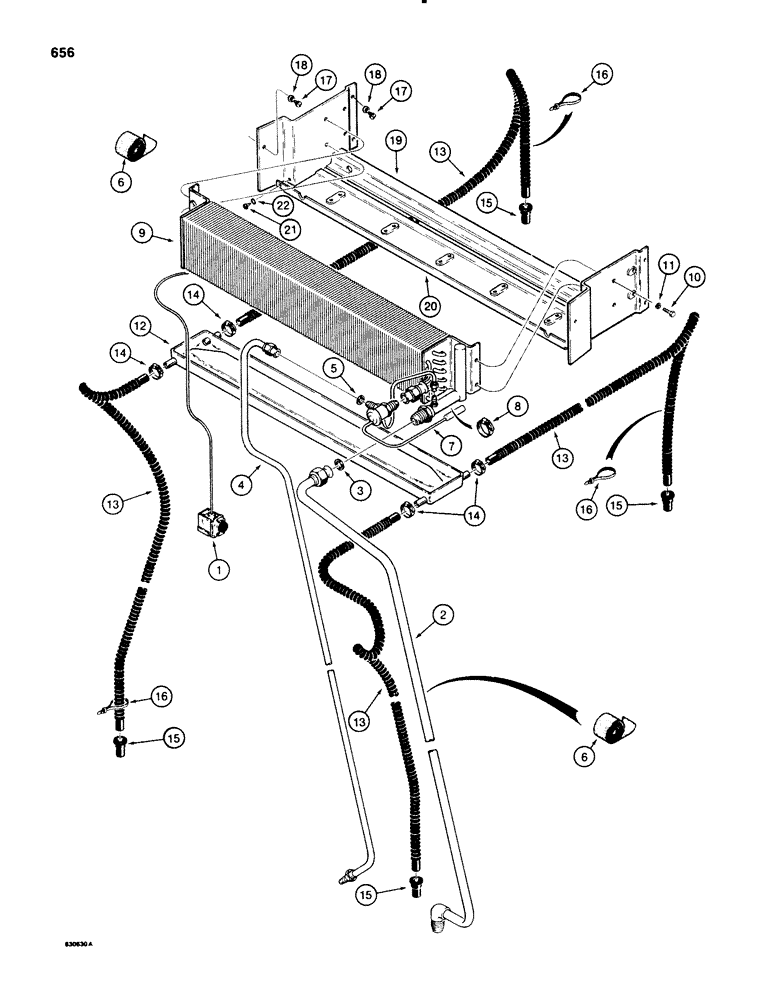 Схема запчастей Case 580SE - (656) - CAB AIR CONDITIONER (09) - CHASSIS/ATTACHMENTS