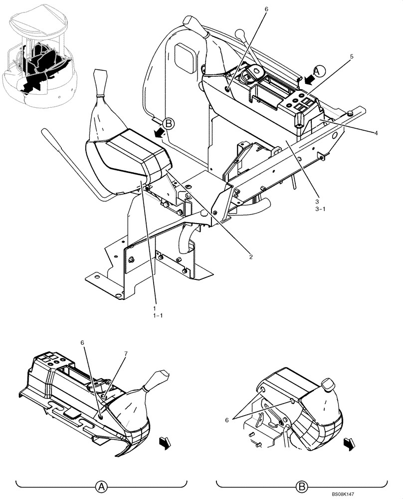 Схема запчастей Case CX50B - (01-032) - COVER ASSY (PW03M01702F1) (05) - SUPERSTRUCTURE