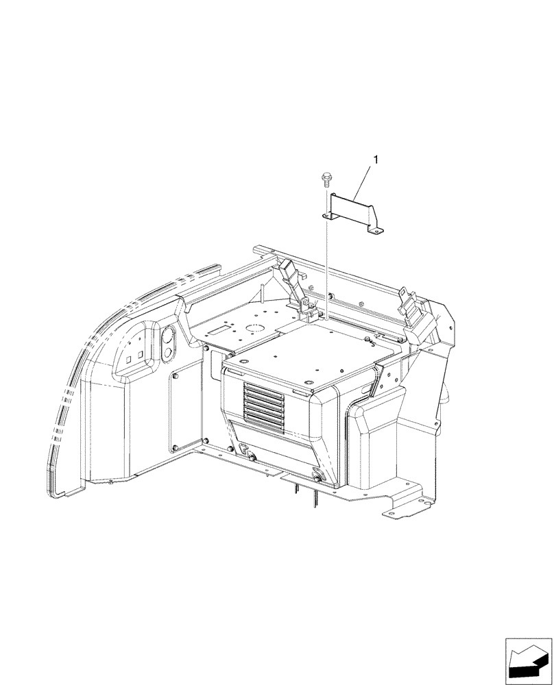 Схема запчастей Case CX36B - (01-077[00]) - STOPPER ASSY - COOLER (90) - PLATFORM, CAB, BODYWORK AND DECALS