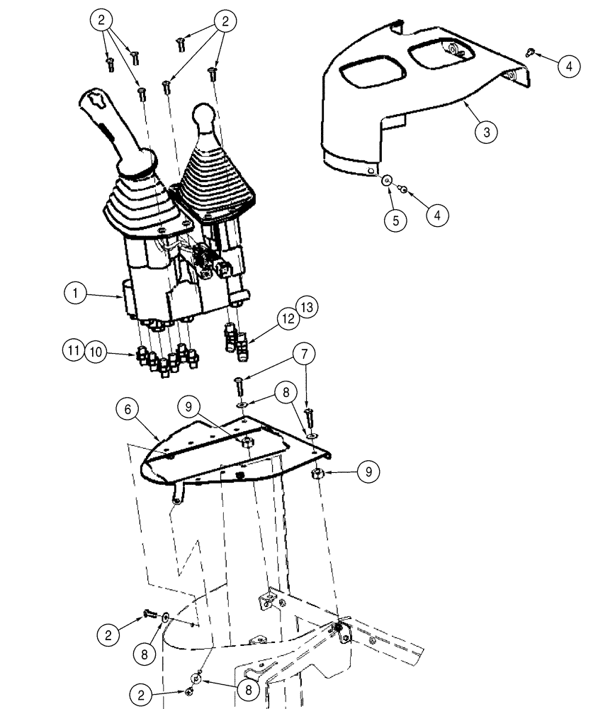 Схема запчастей Case 721C - (08-40A) - HYDRAULICS - LOADER CONTROL, REMOTE (08) - HYDRAULICS