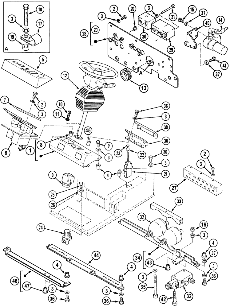 Схема запчастей Case 788 - (09D-14) - OPERATORS COMPARTMENT 788PSU (05.1) - UPPERSTRUCTURE CHASSIS/ATTACHMENTS