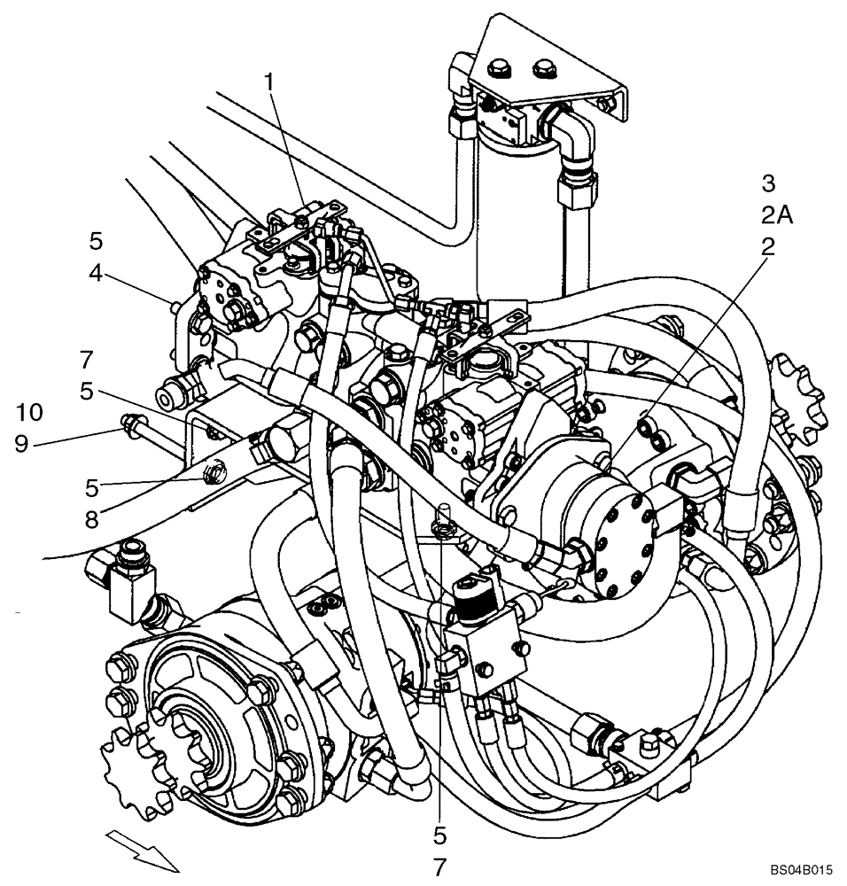 Схема запчастей Case 435 - (06-09) - PUMP, TANDEM - MOUNTING (06) - POWER TRAIN