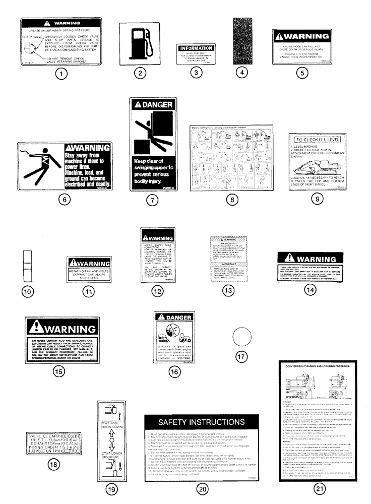 Схема запчастей Case 9060 - (9-80) - DECALS - FRENCH LANGUAGE, WARNING, DANGER AND MISCELLANEOUS (09) - CHASSIS/ATTACHMENTS