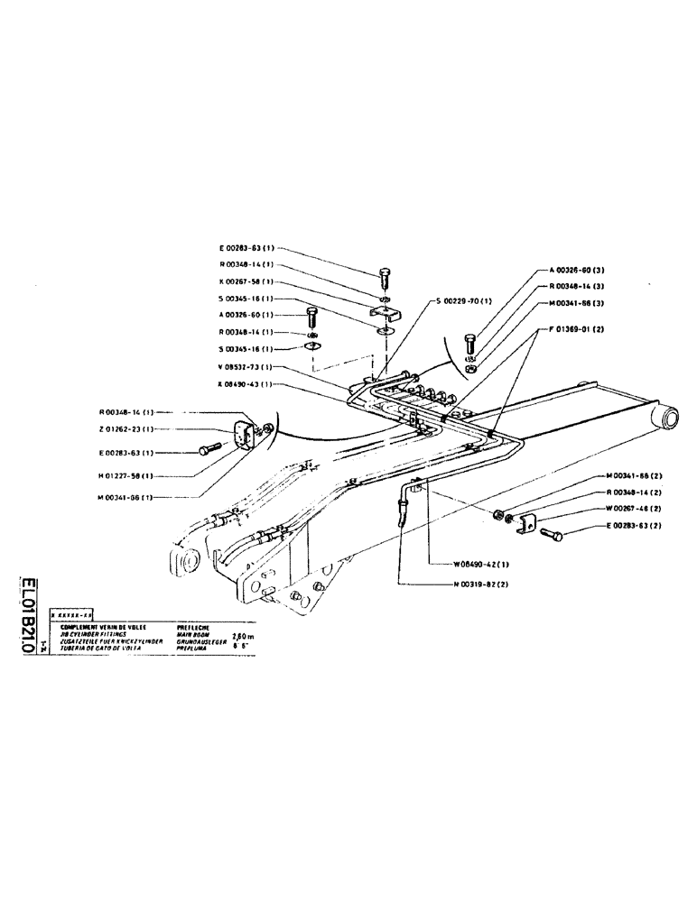 Схема запчастей Case LC80M - (097) - JIB CYLINDER FITTINGS, MAIN BOOM 