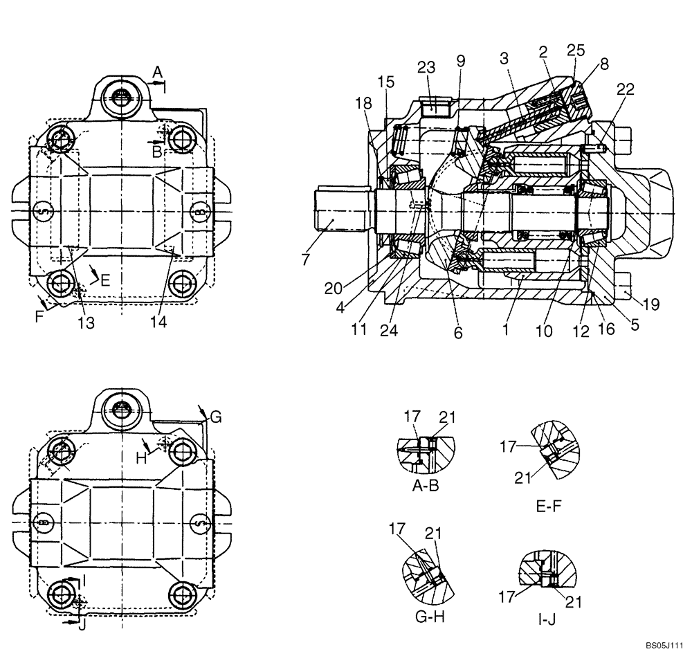 Схема запчастей Case 821E - (08-29) - PUMP ASSY (08) - HYDRAULICS