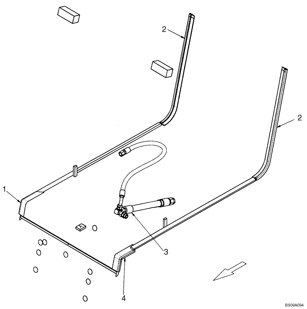 Схема запчастей Case 430 - (09-60A) - NOISE CONTROL (09) - CHASSIS