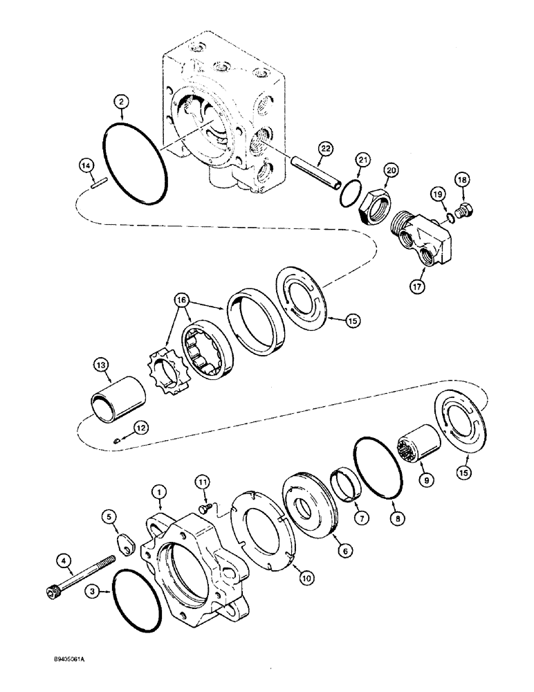 Схема запчастей Case 860 - (6-24) - ATTACHMENT DRIVE PUMP ASSEMBLY (FRONT SECTION) - H674753 - ADAPTER, CHARGE PUMP & MANIFOLD BSN 93-10 (06) - POWER TRAIN