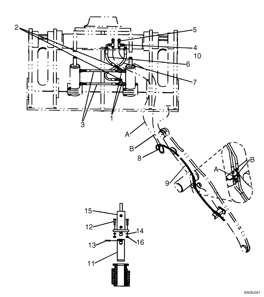 Схема запчастей Case 521D - (09-08B) - COUPLER, HYDRAULIC - XT -  ACS (09) - CHASSIS