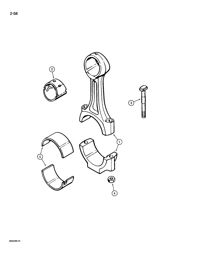 Схема запчастей Case 721 - (2-58) - CONNECTING RODS, 6T-830 ENGINE (02) - ENGINE