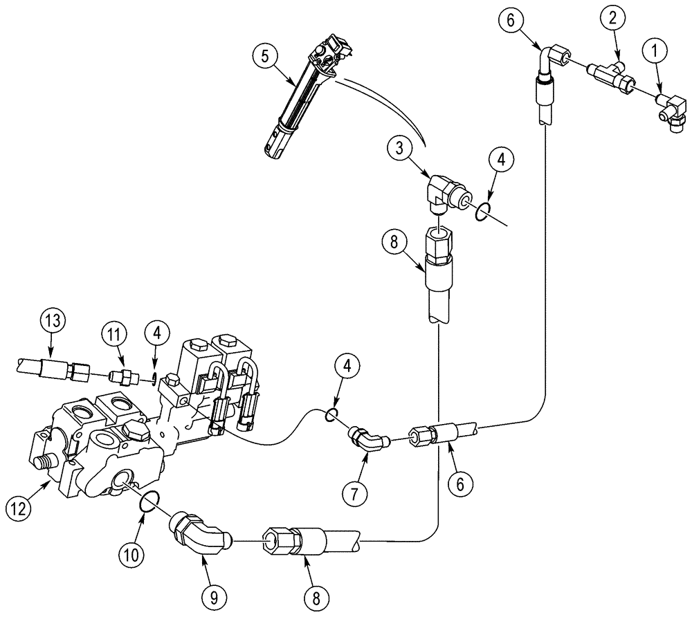 Схема запчастей Case 75XT - (08-28) - HYDRAULICS, ATTACHMENT - HIGH FLOW, GEAR (08) - HYDRAULICS