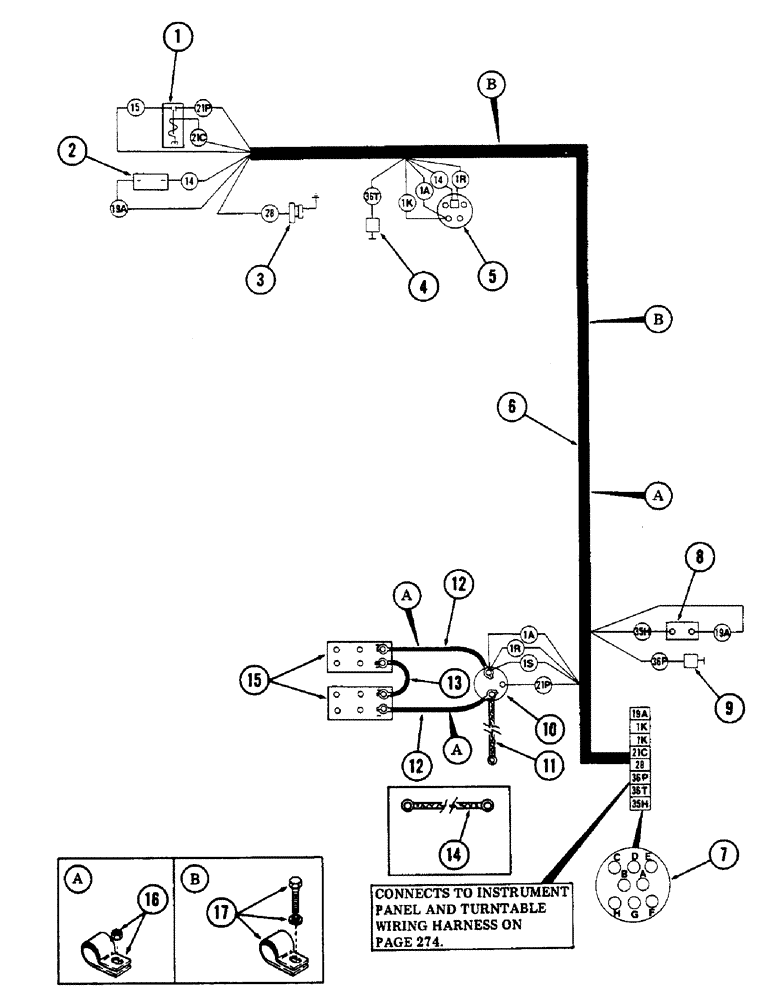 Схема запчастей Case 50 - (280) - ENGINE WIRING HARNESS FOR: CASE 504BDT DIESEL ENGINE, (USED ON UNITS WITH SN. 6280348 AND AFTER) (55) - ELECTRICAL SYSTEMS