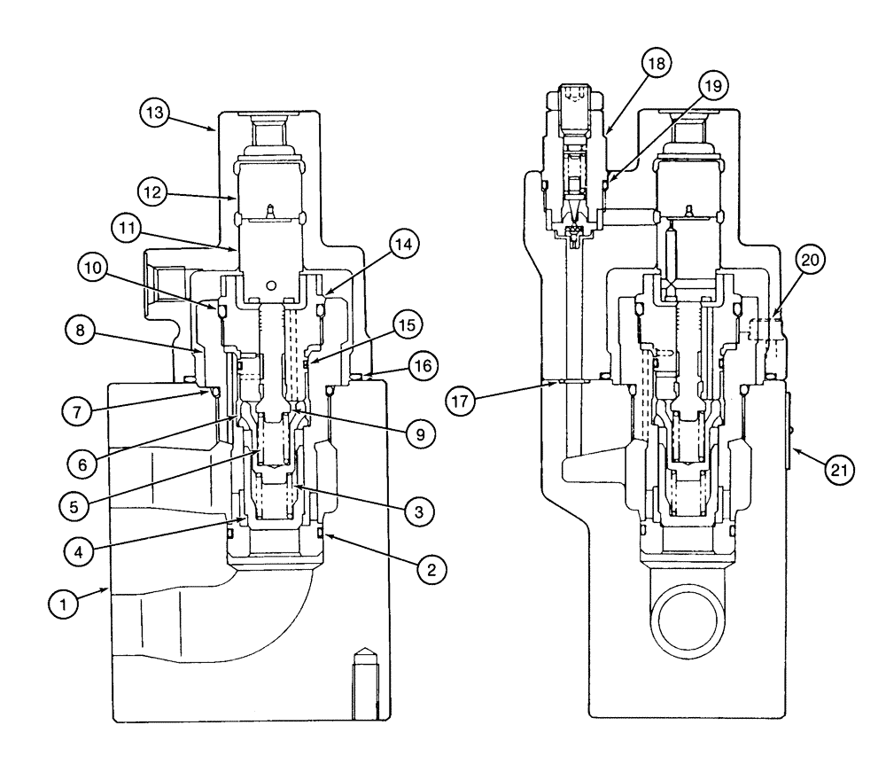 Схема запчастей Case 9020 - (8-084) - BOOM HOLDING VALVE ASSEMBLY (08) - HYDRAULICS