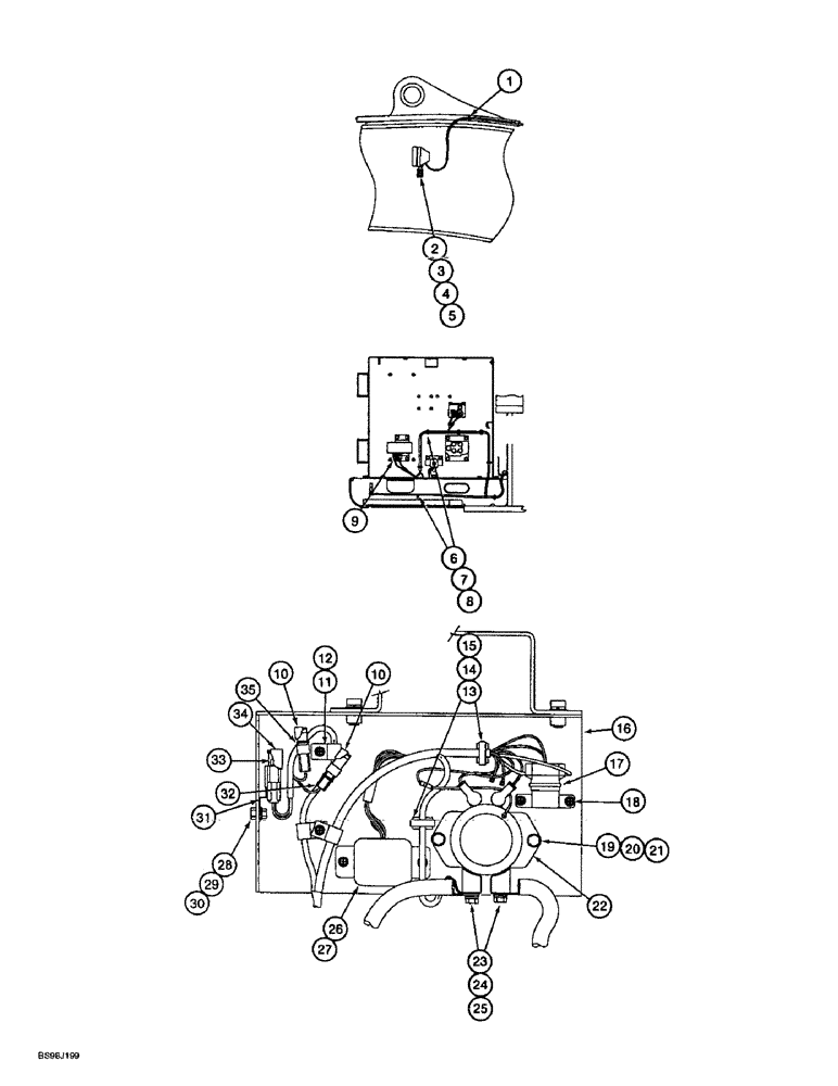 Схема запчастей Case 9060B - (4-15A) - ELECTRICAL PARTS - ABOVE BATTERIES, P.I.N. EAC0601027 AND AFTER (04) - ELECTRICAL SYSTEMS