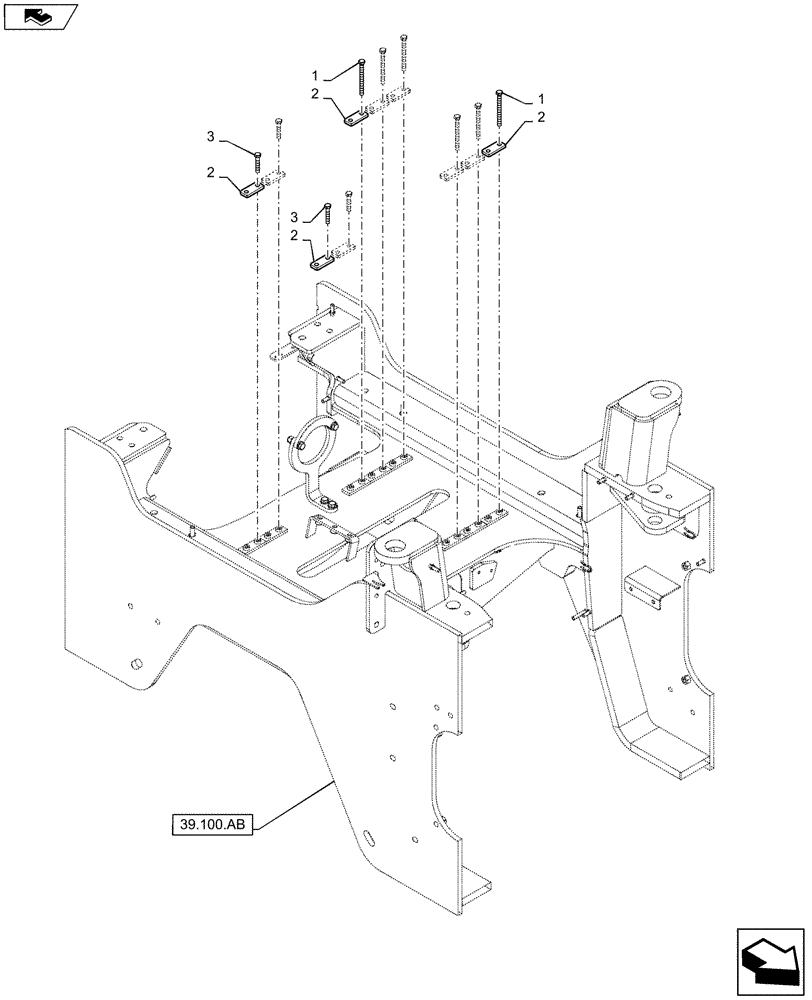 Схема запчастей Case 721F - (35.310.AE) - CLAMP BLOCK FASTENERS (35) - HYDRAULIC SYSTEMS