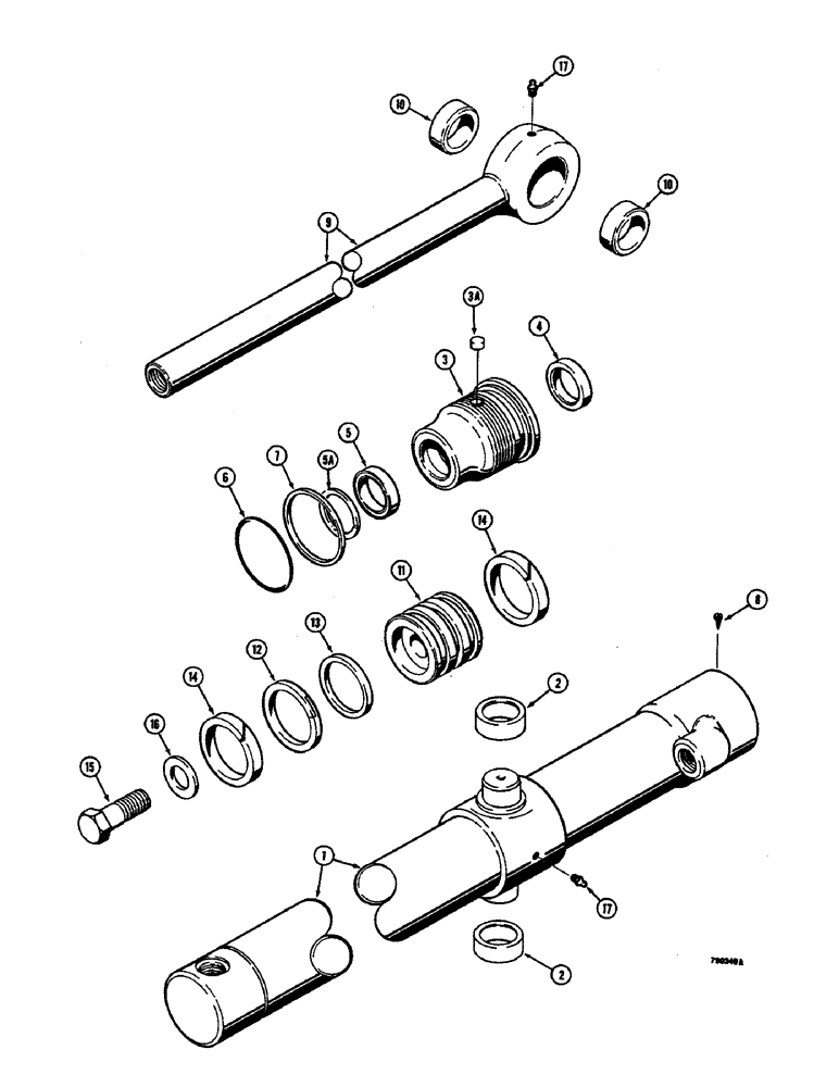 Схема запчастей Case 350B - (232) - G101248 AND G101249 LOADER BUCKET TILT CYLINDERS (07) - HYDRAULIC SYSTEM