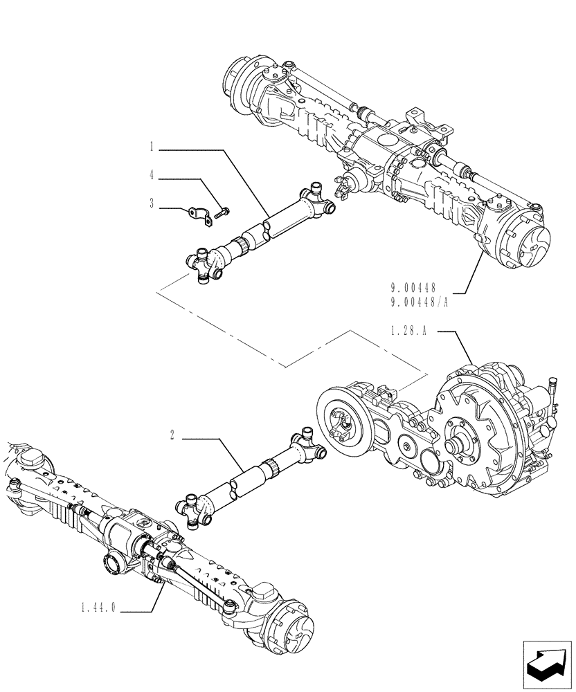 Схема запчастей Case TX945 - (1.28.A[14]) - TRANSMISSION - COMPONENTS (21) - TRANSMISSION