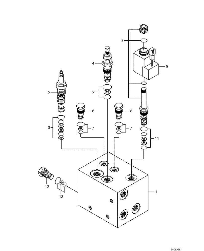 Схема запчастей Case 1221E - (07-04[01]) - BRAKE CUT OFF VALVE (87700411) (07) - BRAKES