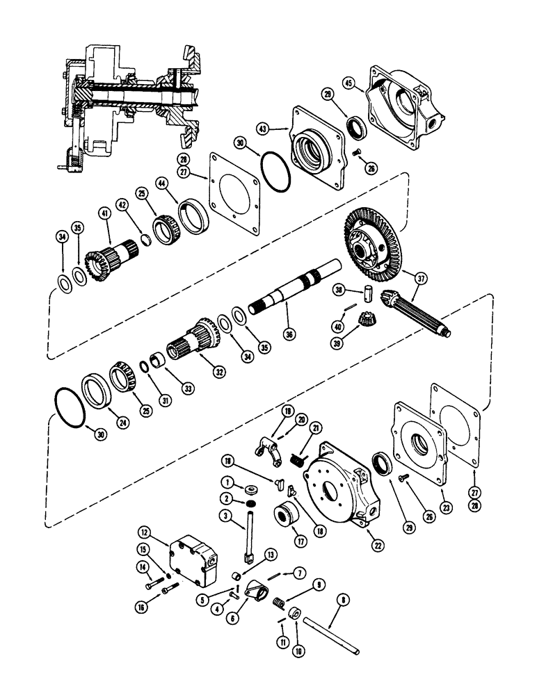 Схема запчастей Case 480CK - (102) - DIFFERENTIAL WITH LOCK 