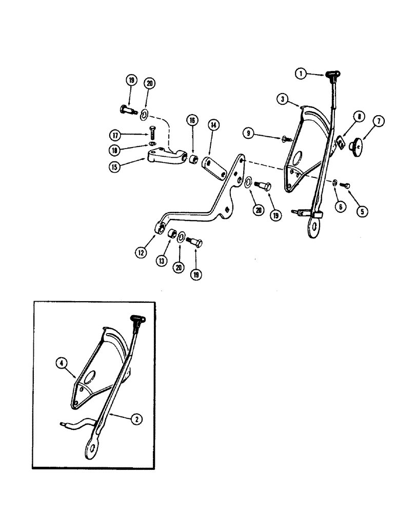 Схема запчастей Case 580 - (137A) - SENSING LINKAGE CONTROLS (21) - TRANSMISSION