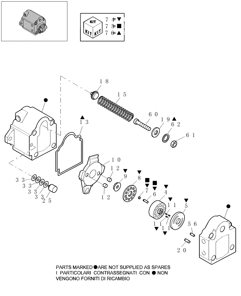 Схема запчастей Case CX16B - (1.030[03]) - HYDRAULIC PUMP - COMPONENTS (35) - HYDRAULIC SYSTEMS