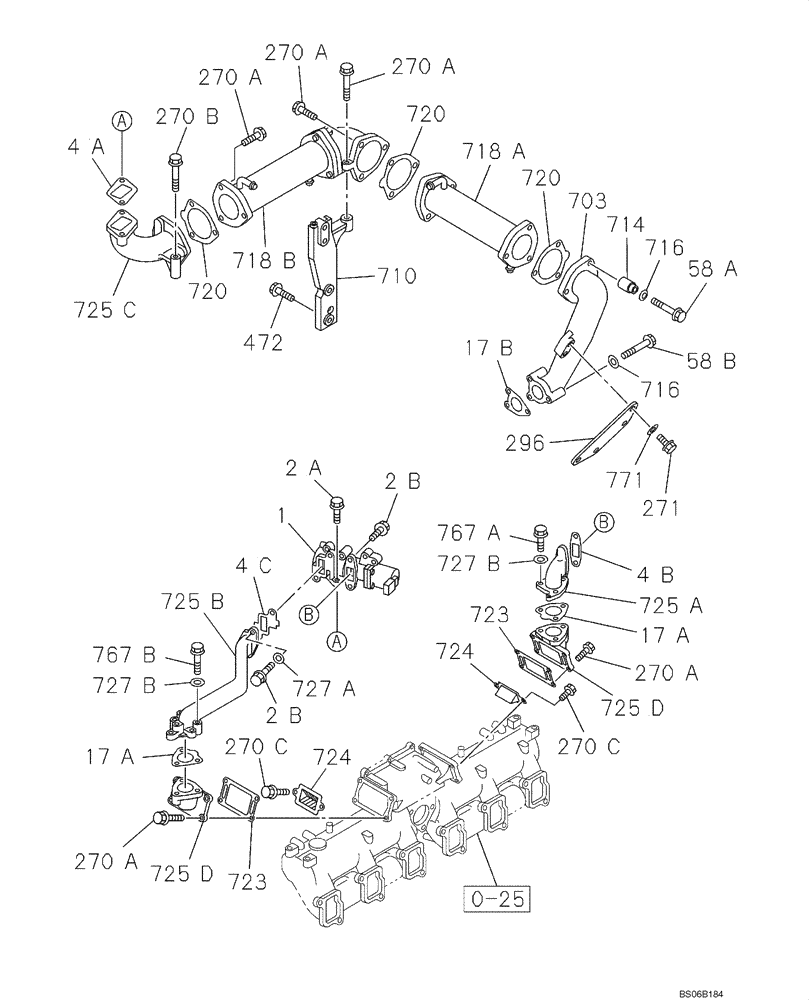 Схема запчастей Case CX800B - (02-34) - EXHAUST GAS RECIRCULATION SYSTEM (02) - ENGINE