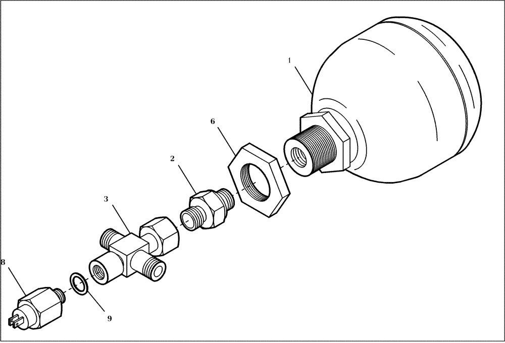 Схема запчастей Case 221D - (22.300[001]) - BRAKE ACCUMULATOR (OPTION) (S/N 581101-UP) (33) - BRAKES & CONTROLS