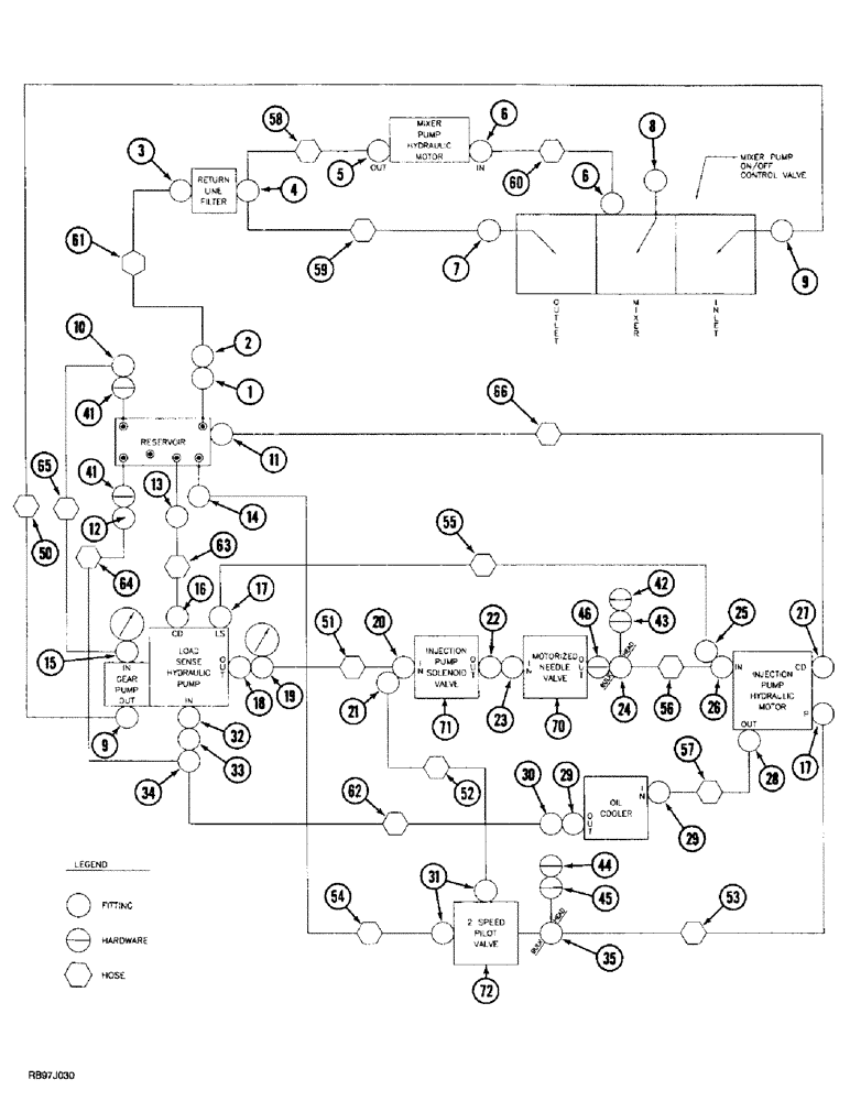 Схема запчастей Case BPDHP335 - (9-18) - HYDRAULIC CIRCUIT 