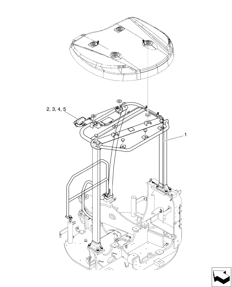 Схема запчастей Case CX36B - (01-080[00]) - LIGHT INSTAL - CANOPY (55) - ELECTRICAL SYSTEMS