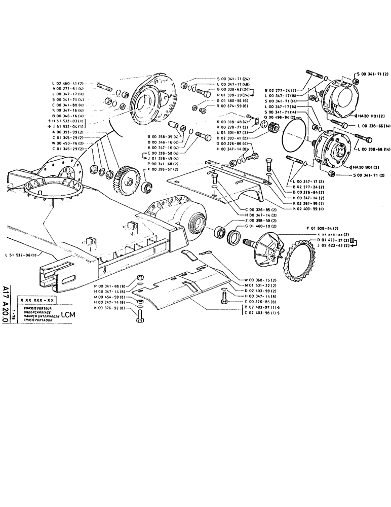 Схема запчастей Case LC80 - (014) - UNDERCARRIAGE 