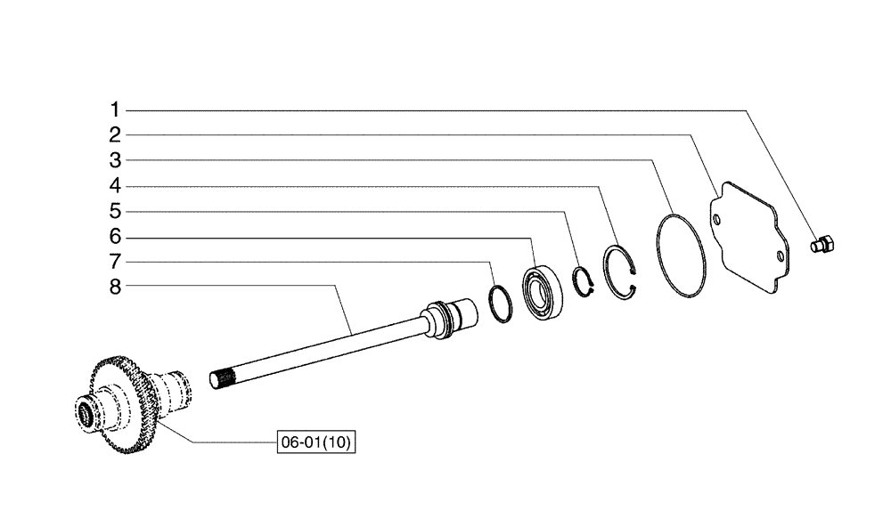 Схема запчастей Case 885B - (06-01[11A]) - TRANSMISSION, PTO - (TORQUE CONVERTER) (06) - POWER TRAIN