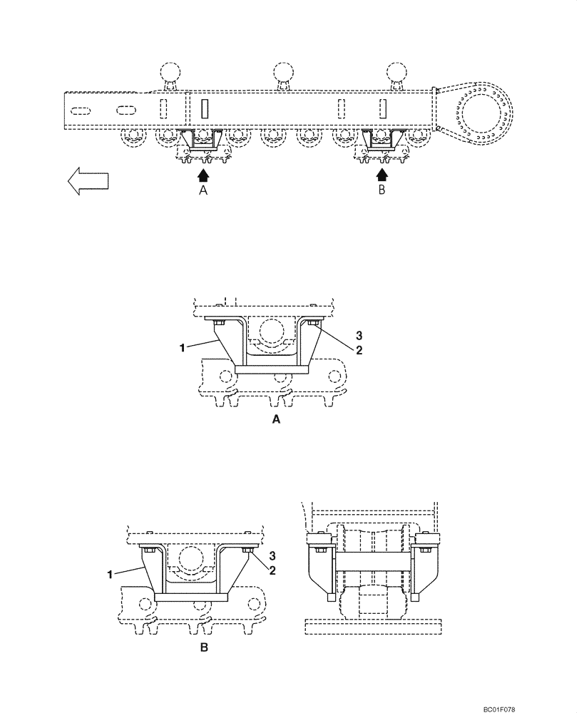 Схема запчастей Case CX800 - (05-02) - GUIDE, CHAIN (11) - TRACKS/STEERING