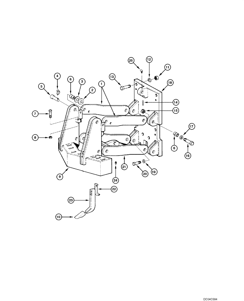 Схема запчастей Case 845 - (09.19[00]) - SCARIFIER - ASSEMBLY (09) - CHASSIS