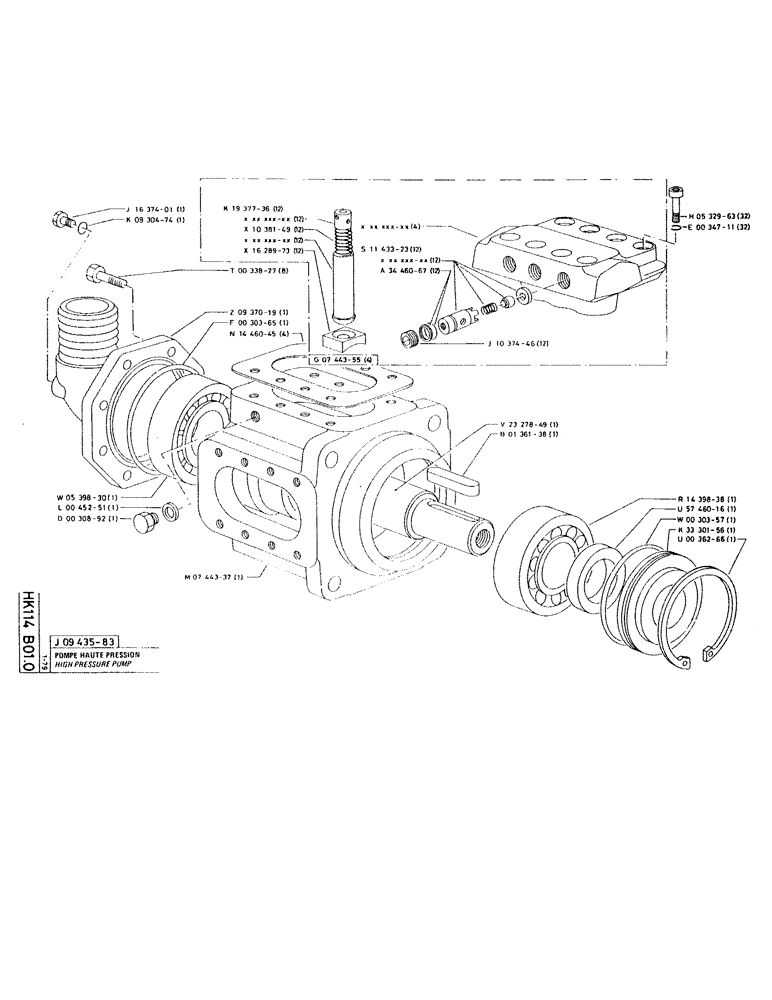 Схема запчастей Case RC200L - (077) - HIGH PRESSURE PUMP 