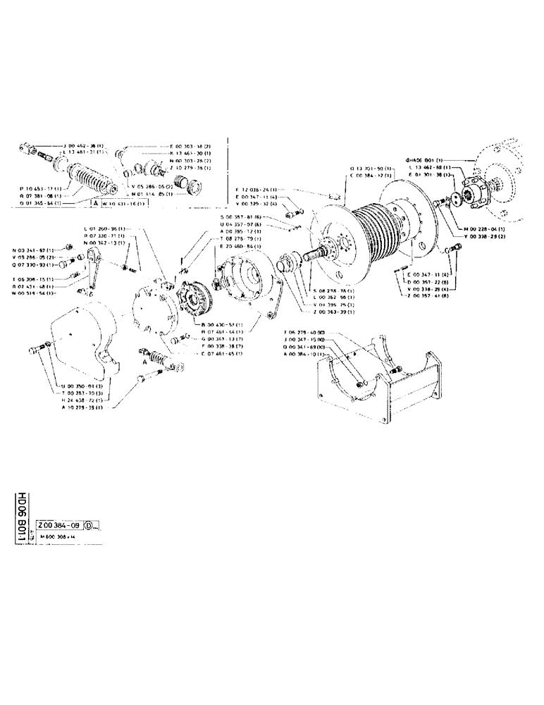 Схема запчастей Case 75P - (082) - WINCH M600 308X14 (07) - HYDRAULIC SYSTEM