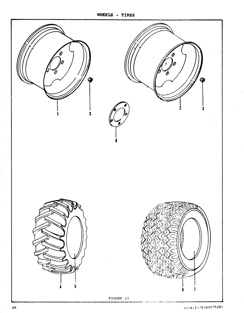 Схема запчастей Case DAVIS - (48) - WHEELS, TIRES 