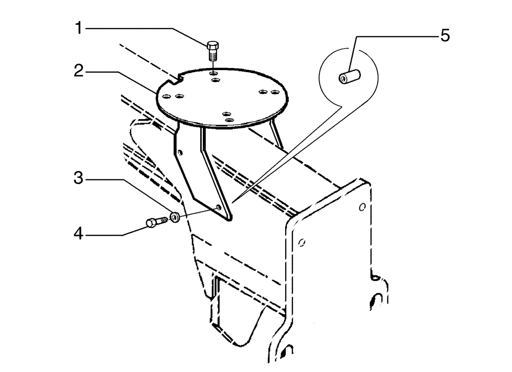 Схема запчастей Case 845 - (06-72[01]) - SPARE TIRE SUPPORT (06) - POWER TRAIN