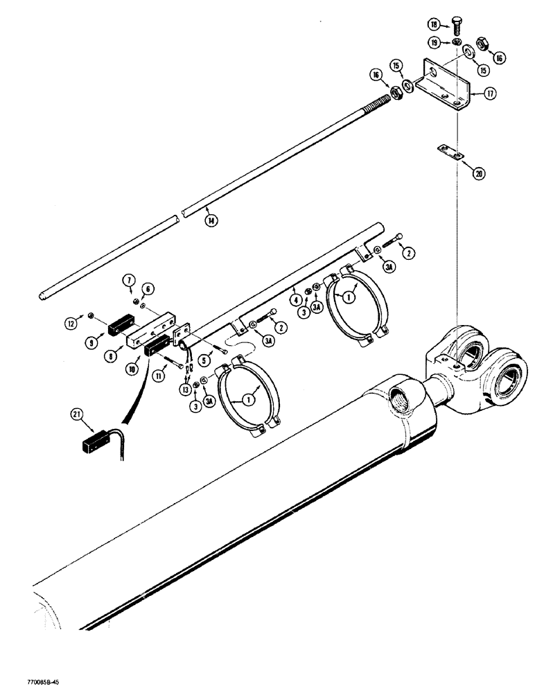 Схема запчастей Case W36 - (9-462) - LOADER BUCKET RETURN-TO-DIG (09) - CHASSIS