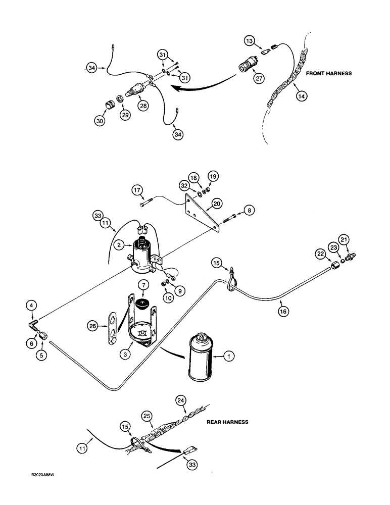 Схема запчастей Case W36 - (4-194) - COLD START SYSTEM (04) - ELECTRICAL SYSTEMS