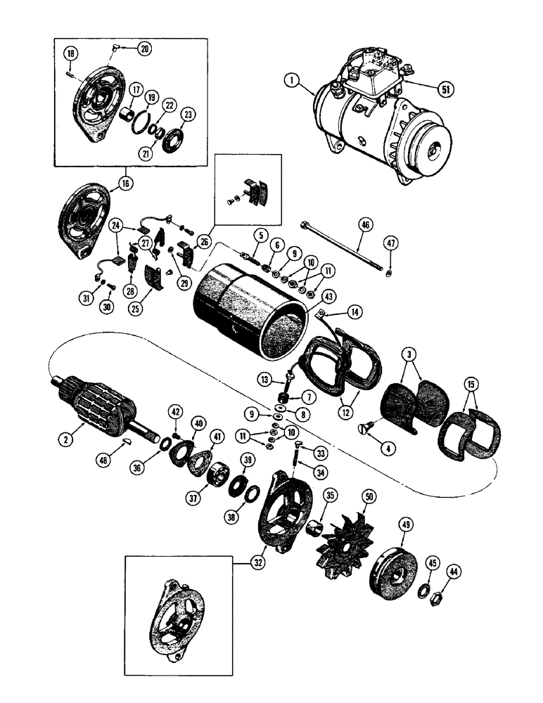 Схема запчастей Case W9A - (055C) - A21533 GENERATOR (04) - ELECTRICAL SYSTEMS