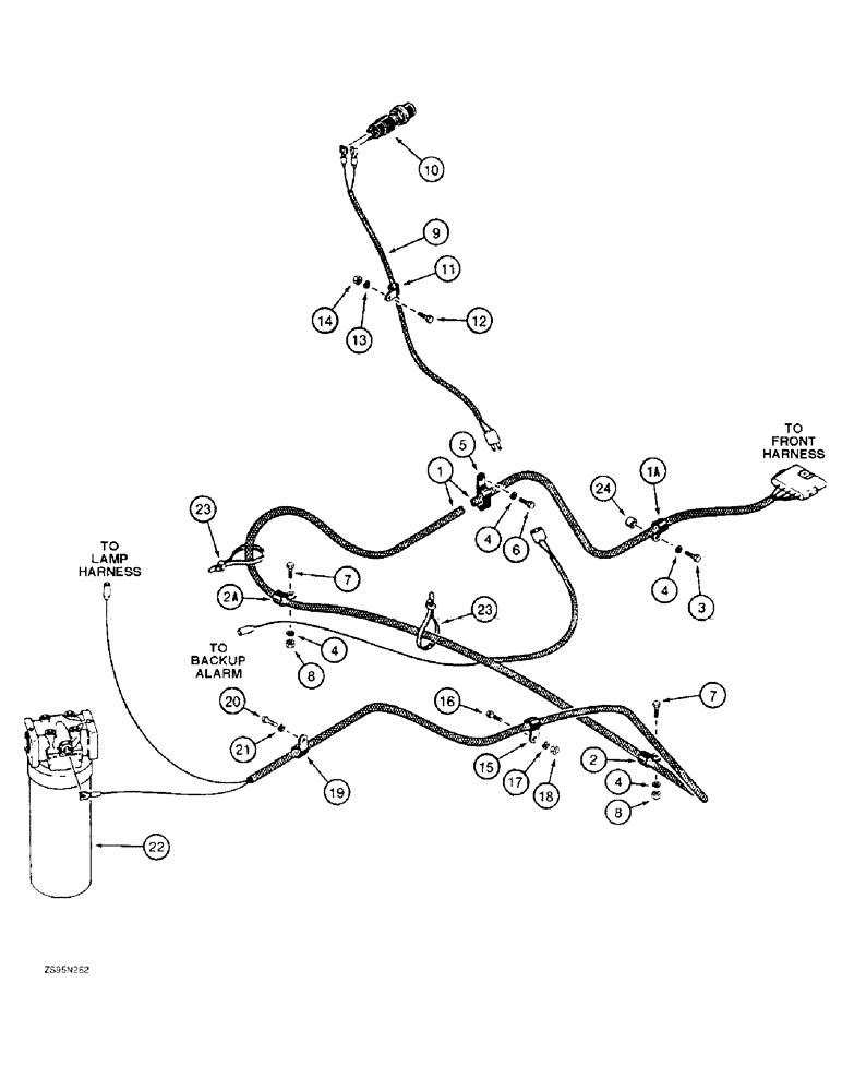 Схема запчастей Case 1150E - (4-32) - REAR WIRING HARNESS AND CONNECTIONS (04) - ELECTRICAL SYSTEMS